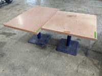 (2) Metal Based Tables