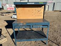 Mastercraft Work Bench with Peg Board and 2 Drawers