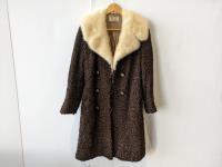 Blakelys Womens Brown Lambs Wool Coat with Mink Collar