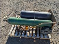 Oxygen/Acetylene Bottles, Hoses and Torch On Cart