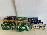 (30) Vintage Alberta Licenses Plates Years From 1961-1974