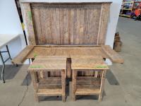 Qty of Rustic Wooden Furniture