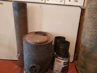 Wood Stove w/ Chimney Pipe