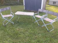 (3) Camping Chairs & Table