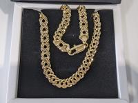 Smartlife 14K Gold Plated 8.0 mm Cuban Link 19.5 Inch Necklace