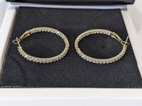 Smartlife 14K Gold Plated 1.3 Inch Hoop Earrings