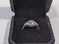 Smartlife 1.0Ct Moissanite Diamond Ladys Halo Ring Size 7