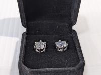 Smartlife 3.0Ct Each Moissanite Diamond Stud Earrings