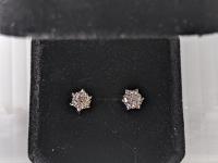 Smartlife 0.5Ct Each Moissanite Diamond Snowflake Stud Earrings