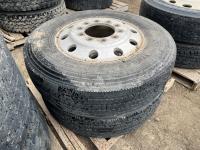 (2) 11R24.5 Tires w/ Rims