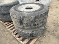 (2) 385/65R22.5 Tires w/ Rims