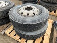 (2) 11R22.5 Tires w/ Rims