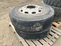 (2) 11R22.5 Tires w/ Rims