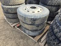 Qty of (3) 11R24.5 Tires w/ Rims