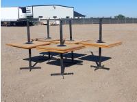 Qty of (10) Single Pedestal Dining Tables