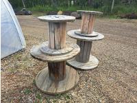 (4) Wooden Spools