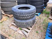 (2) 385/65R 22.5 Steering Tires