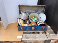 Vintage Trunk, Tins and Pots