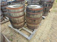 (2) Wooden Whiskey Barrels