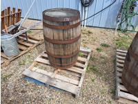 (1) Wooden Whiskey Barrels