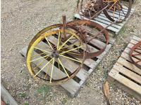 (3) Vintage Steel Wheels