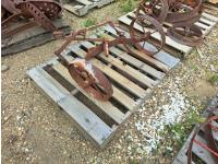 Vintage Steel Hitch and Wheels