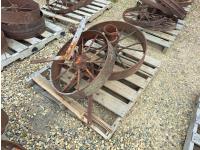 (2) Vintage Steel Wheels