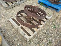 (2) Vintage Steel Wheels