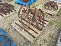 (4) Vintage Steel Wheels