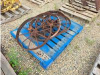 (4) Vintage Steel Wheels