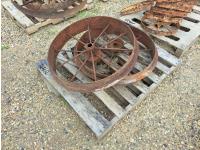 (2) Vintage Steel Wheels