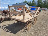 Custom Built Steel Wheel Miniature Hay Wagon