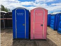 (1) Pink (1) Blue Porta Potty