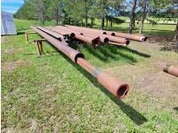 (2) Heavy Duty Pipe Racks with (12) Pipe