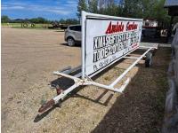 Single Axle Pipe Frame Advertising Sign Trailer