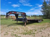 2014 Lamar 25 Ft TRI/A G/N Flat Deck Trailer