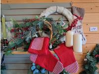 Wreath, Stockings and Christmas Garland