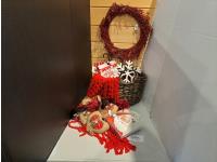 Wreath, Blanket, Apron and Decor