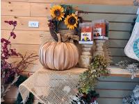 Wreath, Pumpkin and Fall Candles