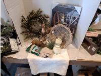 Wreath, Deer Decor, Socks and Candles