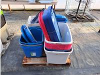 Pallet of Storage Tubs