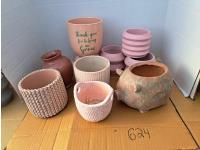 Assorted Pink Planters