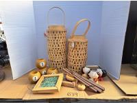 Wind Chime and Wood Lanterns