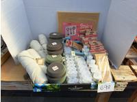 Assortment of Painting Supplies and Jute Ribbon