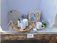 Dream Catcher, Picture Frame and Bathroom Basket