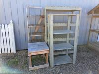 Wood Storage and (4) Display Shelves