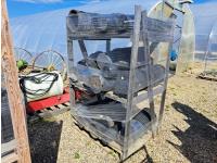 Pallet of Assorted Sized Black Plastic Greenhouse Pots