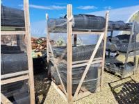 Pallet of Assorted Sized Black Plastic Greenhouse Pots