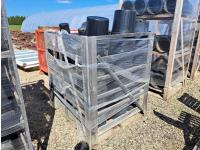 Pallet of Assorted Sized Black Plastic Greenhouse Pots