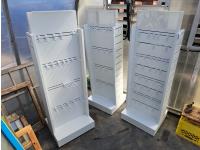 (3) Swivel Retail Racks with Hooks